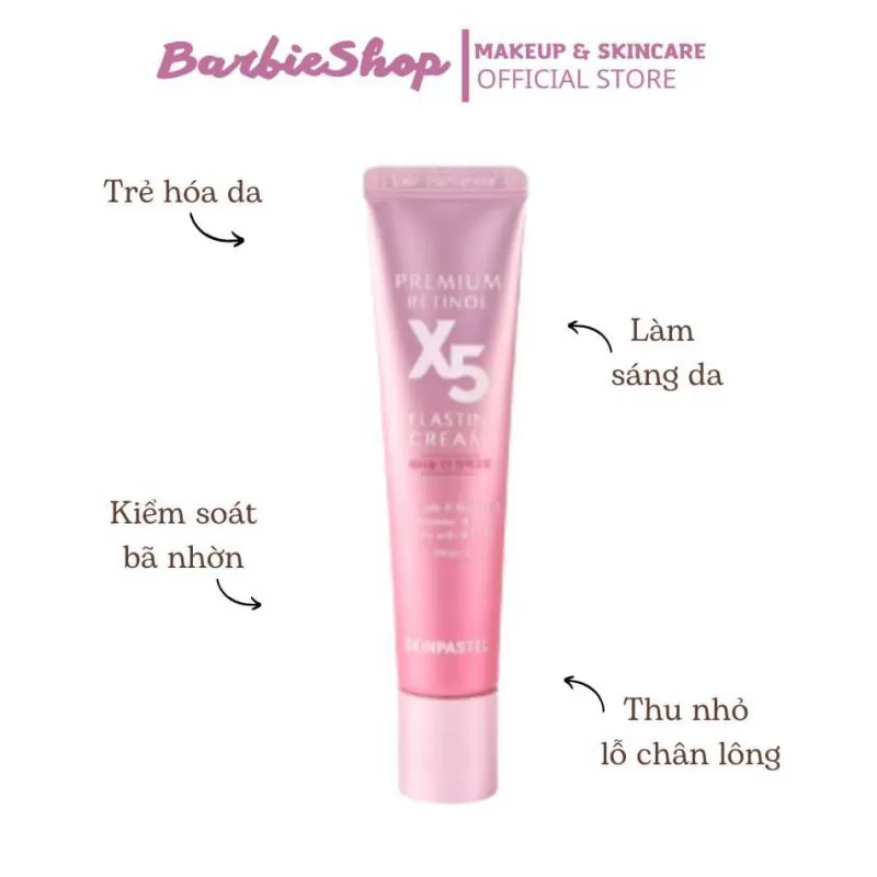 KEM DƯỠNG PREMIUM RETINOL X5 ELASTIN CREAM SKINPASTEL 30ML