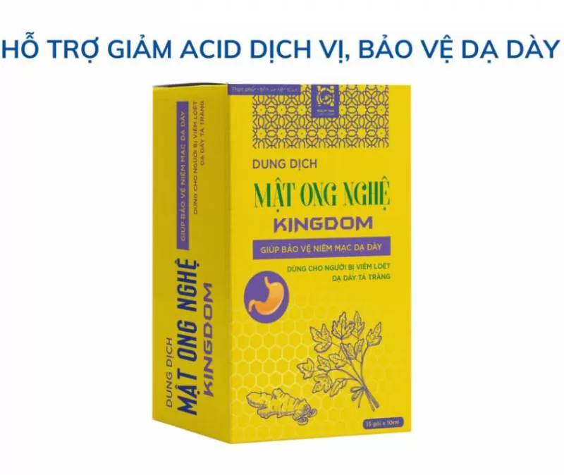 DUNG DỊCH NGHỆ MẬT ONG KING DOM - Bảo vệ dạ dày- Hộp 15 gói