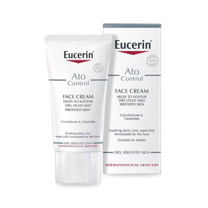 Kem Dưỡng Da Mặt Dành Cho Da Khô Eucerin Ato Control Face Cream Tuýp 50ml