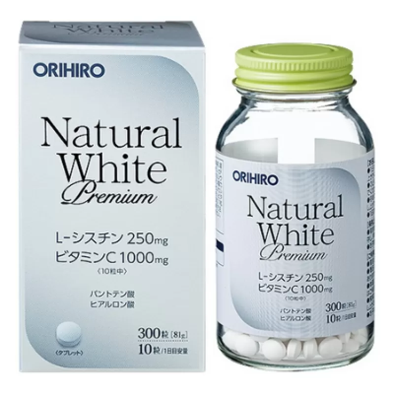 Viên uống trắng da Natural White Premium Orihiro 300 viên