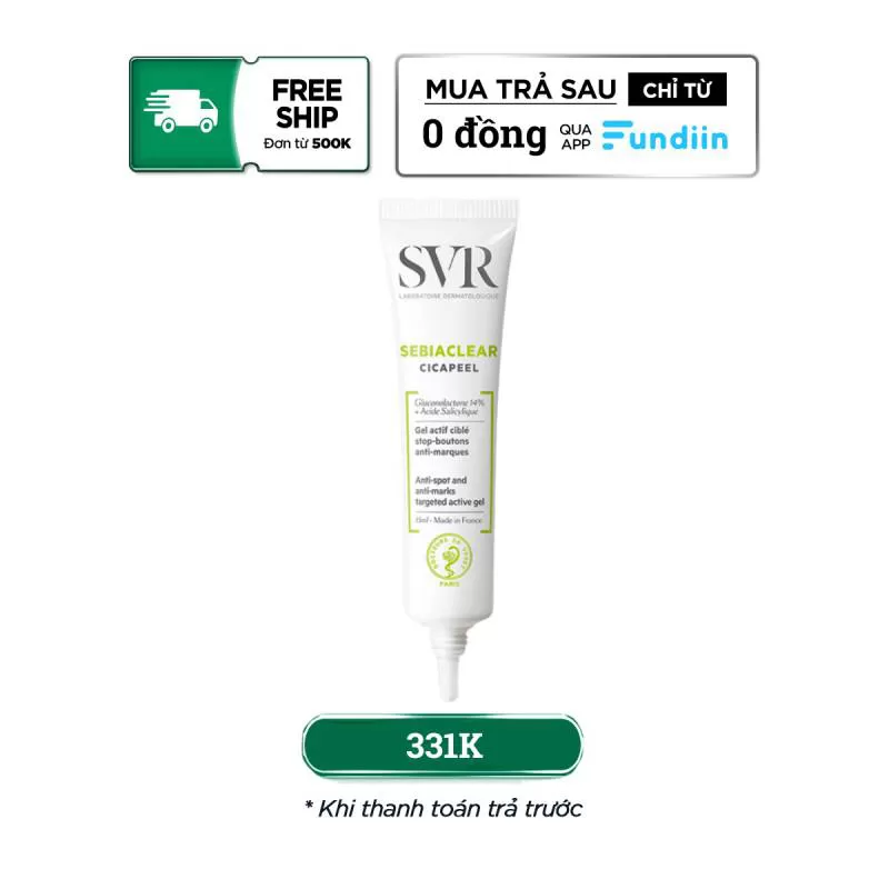 Gel trị mụn ngừa thâm sẹo SVR Sebiaclear Cicapeel