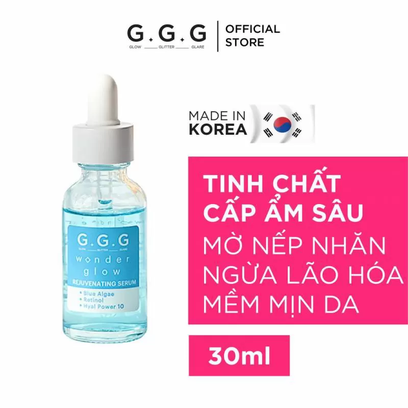 Tinh Chất Serum Cấp Ẩm Sâu Trẻ Hoá Da GGG Wonder Glow Rejuvenating Serum 30ml