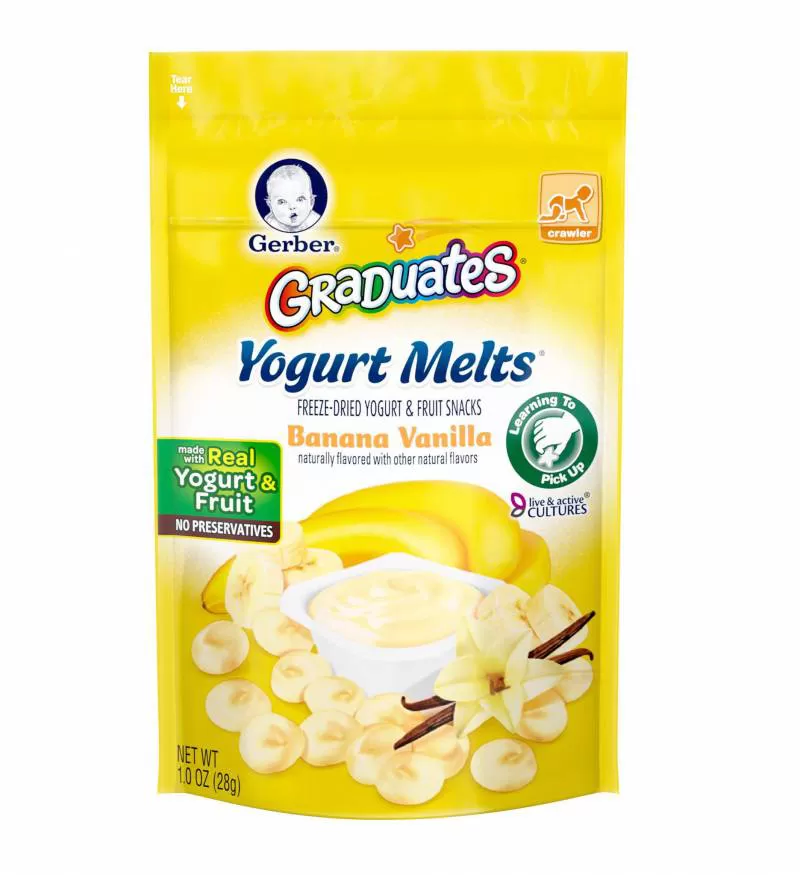 Sữa chua khô Gerber Organic Yogurt Melts, Banana Vanilla