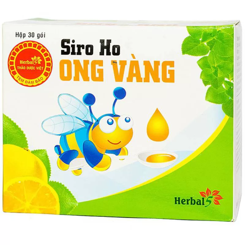 Siro Ho Ong Vàng Herbal 30 Gói X 5Ml