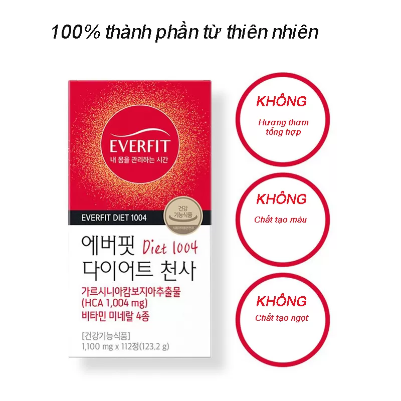 Everfit 1004 Hỗ Trợ Giảm Cân Cho Cơ Địa Khó Giảm Hàn Quốc (112V)