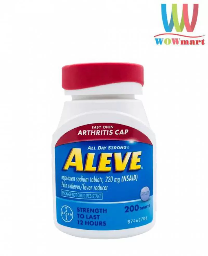 Viên uống Aleve Arthritis Cap Pain Reliever Naproxen Sodium 220mg 200 Tablets