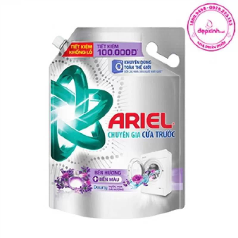 Túi nước giặt bền hương bền màu Ariel Downy hương oải hương cửa trước 1.55kg