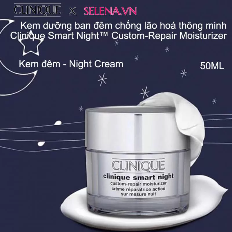 Kem dưỡng da chống lão hoá ban đêm Clinique Smart Night 50ml