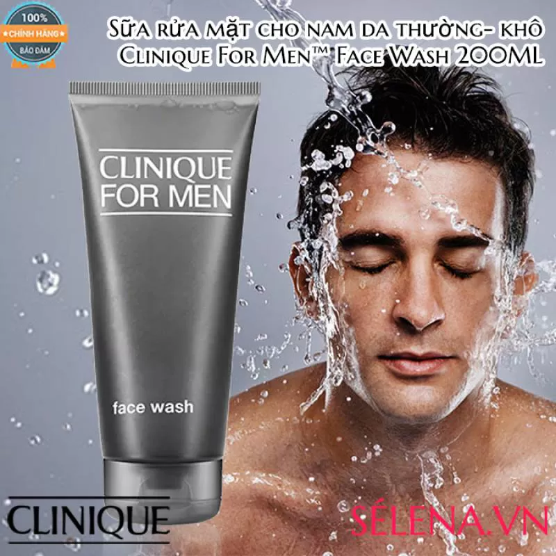 Sữa rửa mặt cho nam da thường- khô Clinique for men Face Wash 200ml