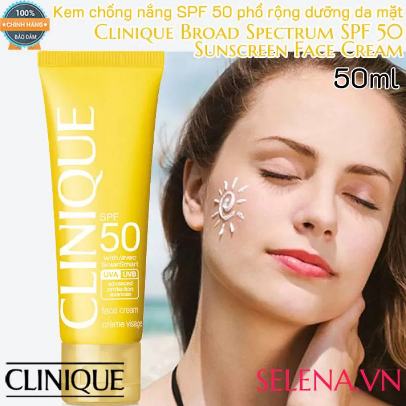 Kem Chống Nắng Clinique Sunscreen Face Cream SPF50 - 50ML