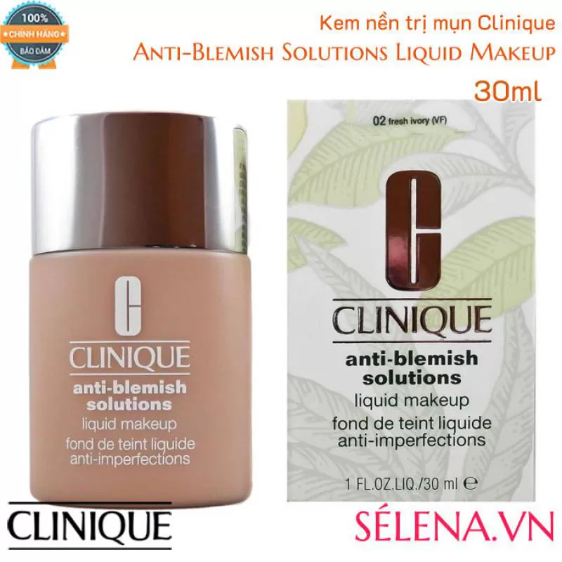 Kem nền trị mụn Clinique Anti-Blemish Solutions Liquid Makeup 30ml - SELENA.VN