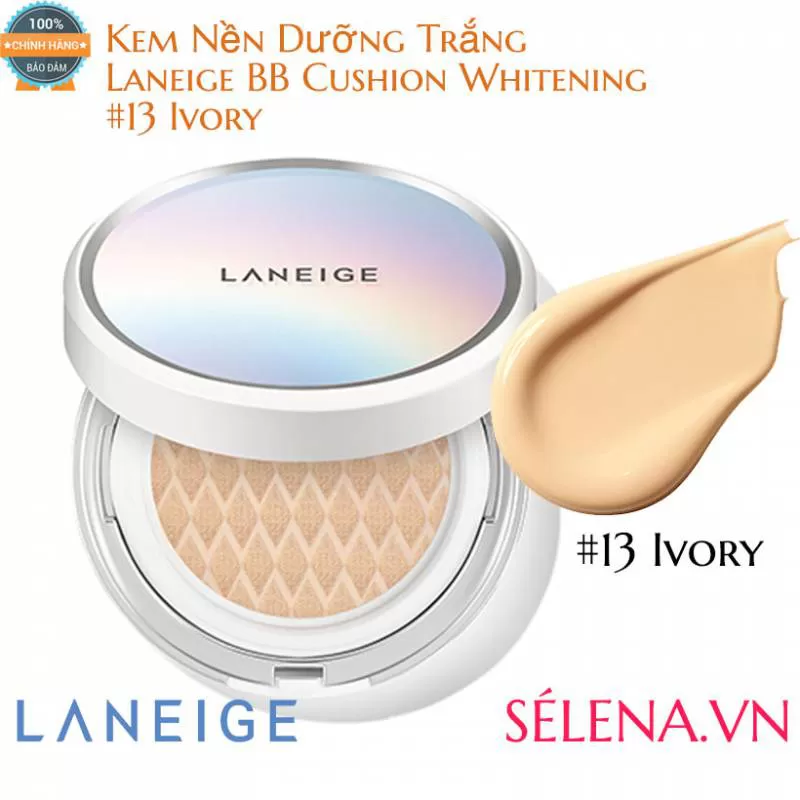 Kem Nền Dưỡng Trắng Laneige BB Cushion Whitening #13 Ivory - SELENA.VN