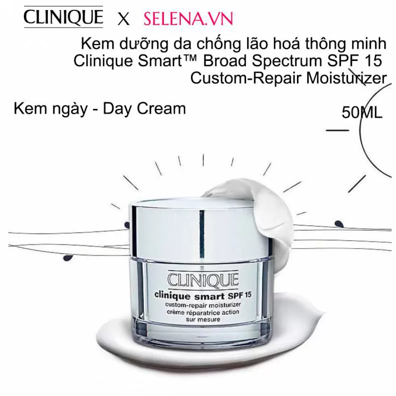 Kem dưỡng da chống lão hoá ban ngày Clinique Smart SPF15 50ml