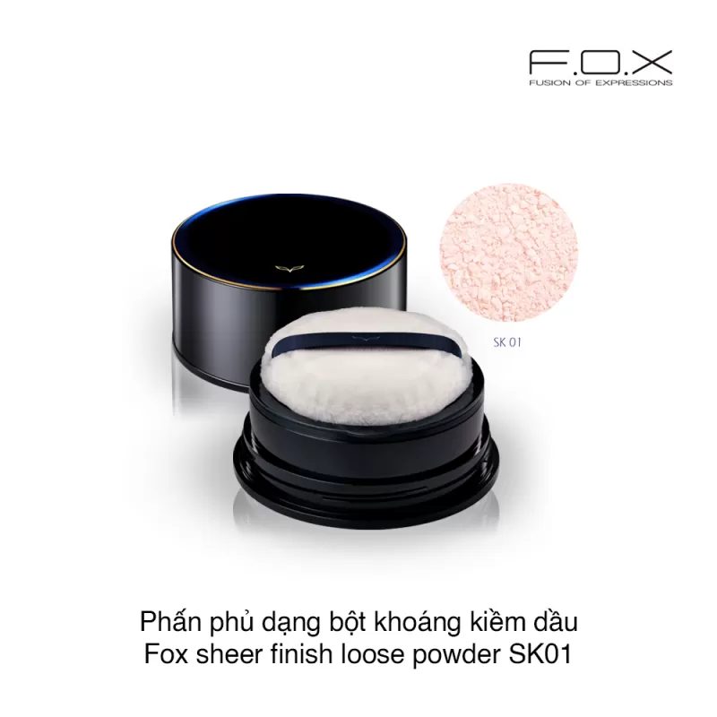 F.O.X Phấn phủ dạng bột khoáng kiềm dầu F.O.X Sheer Finish Loose Powder SK01-Tự Nhiên 25g