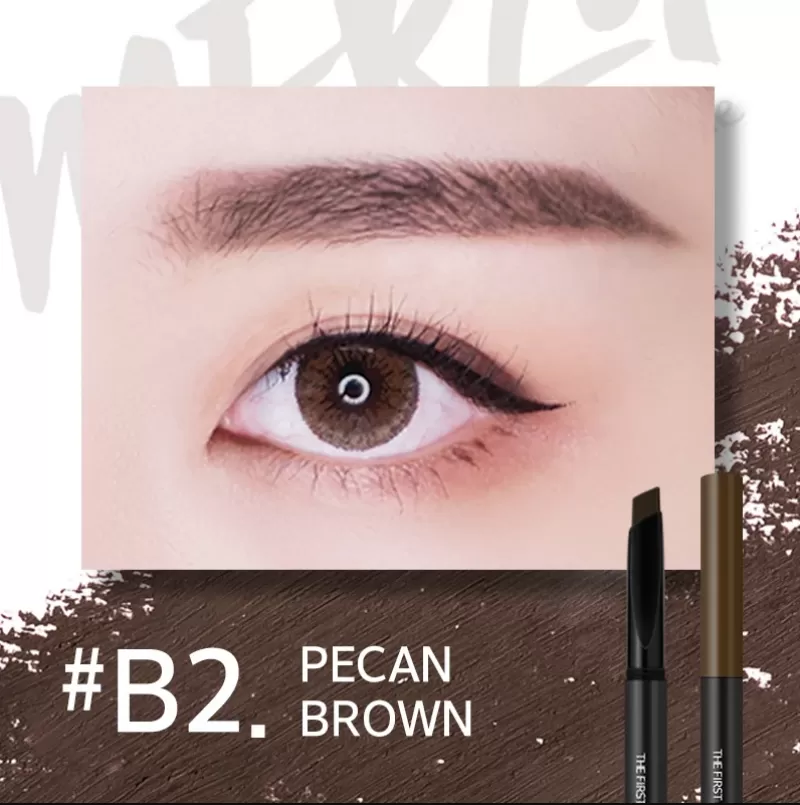 MERZY Chì Kẻ Mày Merzy The First Brow Pencil #B2 Pecan Brown Nâu Hạt Dẻ 0,3g