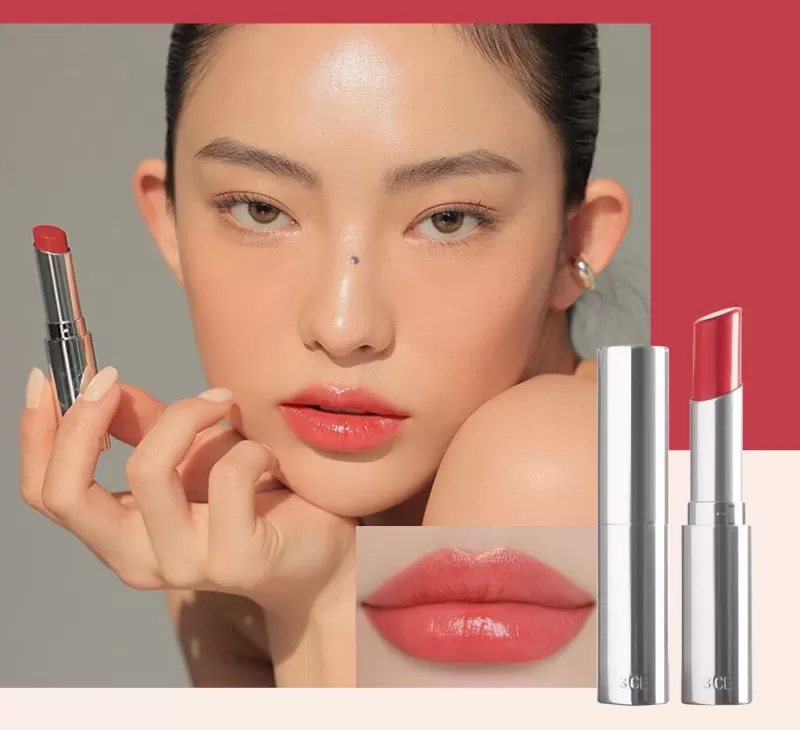 Son Thỏi Màu, Dưỡng Ẩm Cho Đôi Môi Mềm Mại Căng Bóng 3CE Glow Lip Color 3g - #sweetner