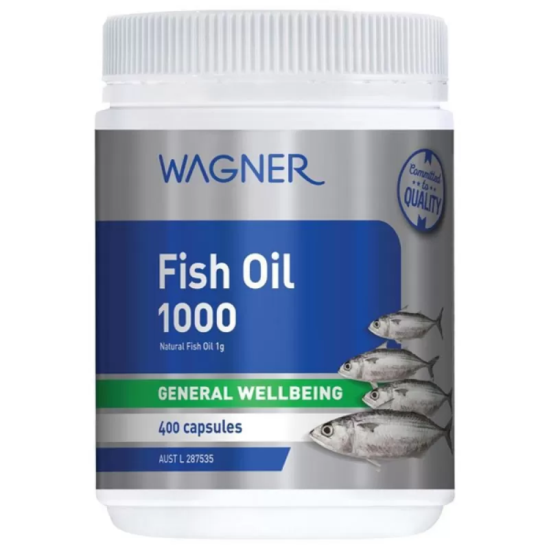 Dầu cá Omega 3 Wagner Fish Oil 1000mg của Úc 400 viên