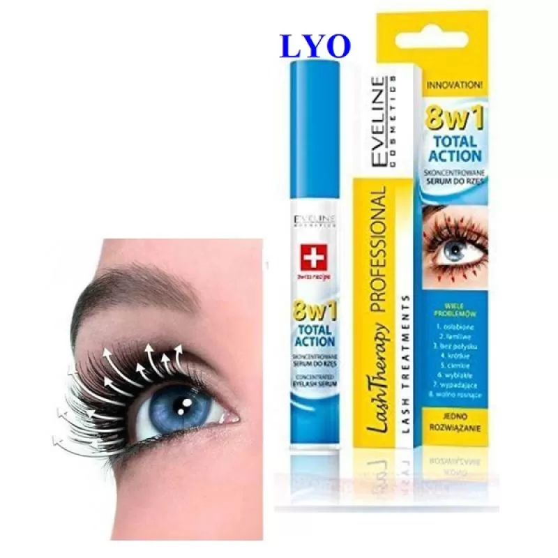 Huyết thanh Dưỡng mi Eveline 8 in 1 Total Action Lash Therapy Professional