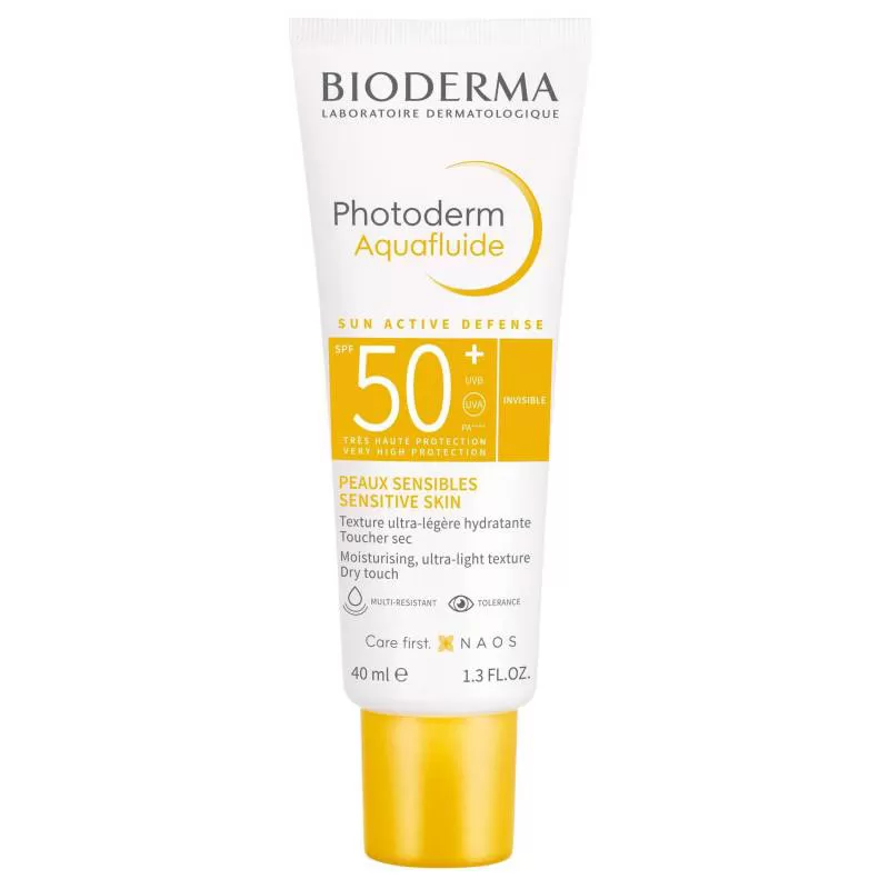 Bioderma Photoderm MAX Aquafluide SPF 50+ – Chống nắng khô thoáng giảm bóng nhờn (40ml) (không màu)