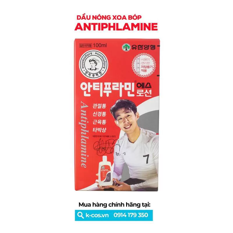 Dầu Nóng Xoa Bóp Antiphlamine Của Hàn Quốc Giúp Hỗ Trợ Đau Nhức Xương Khớp - Hộp 100ml