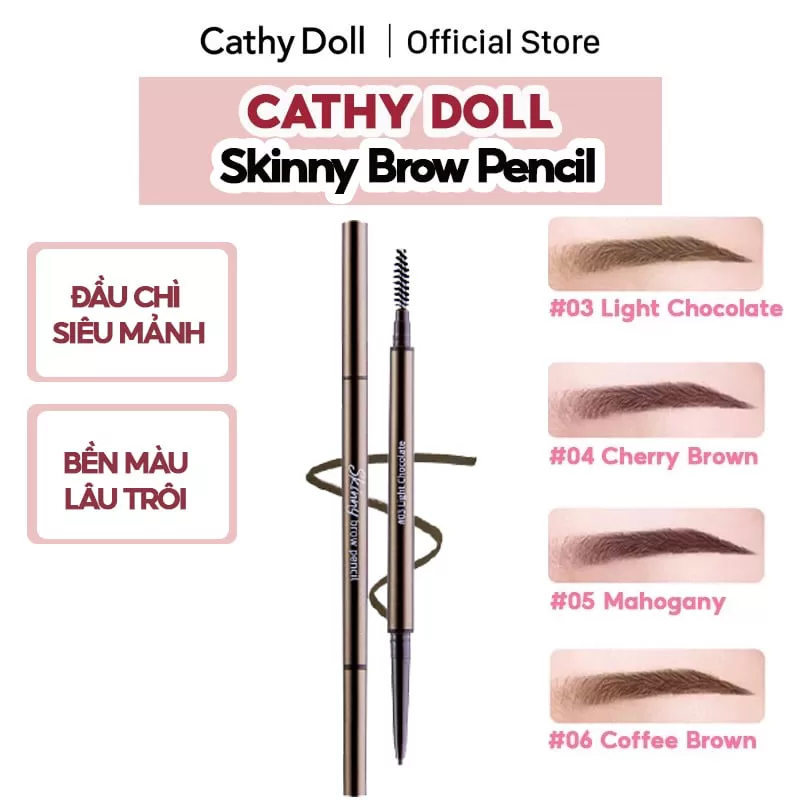 Chì Kẻ Mày Siêu Mảnh Cathy Doll Skinny Brow Pencil 0,05g