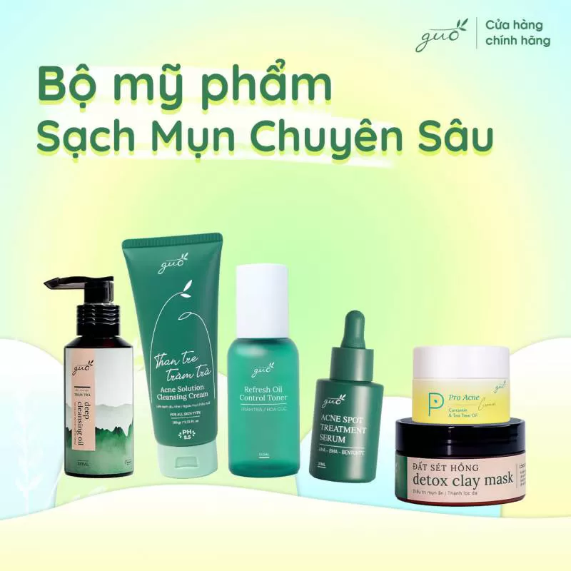 Bộ mỹ phẩm Trị Mụn Chuyên Sâu cho bà bầu