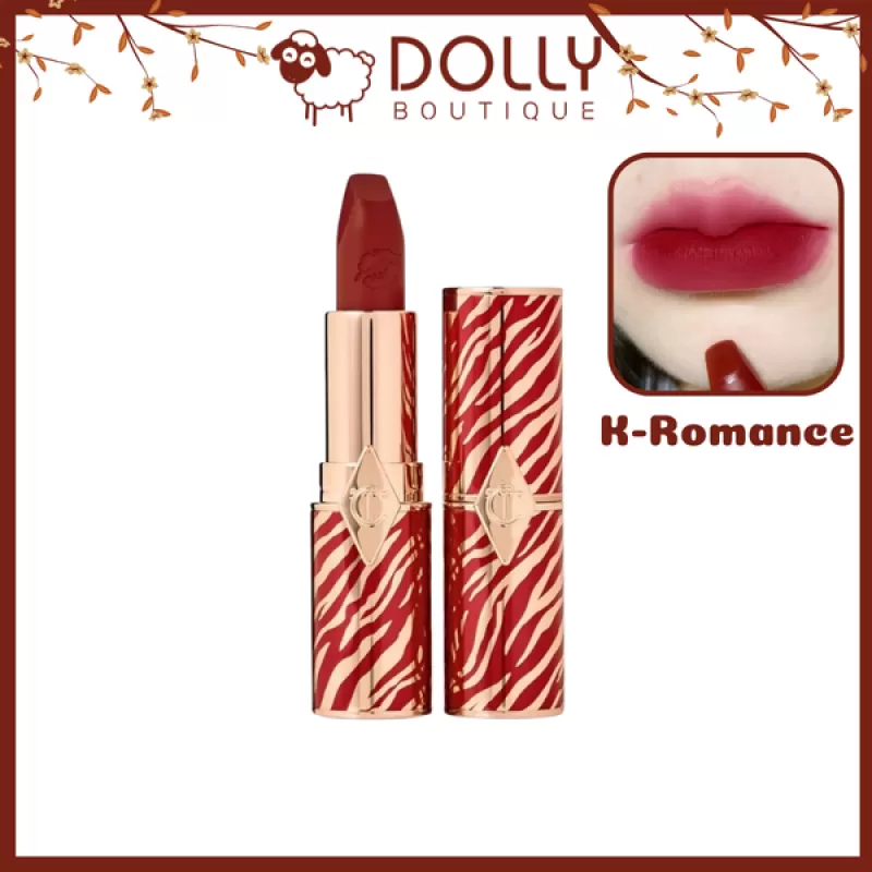 Son Thỏi Lì Charlotte Tilbury Lny Lipstick Matte #K-Romance (Màu Đỏ Rượu Vang) - 3.5g