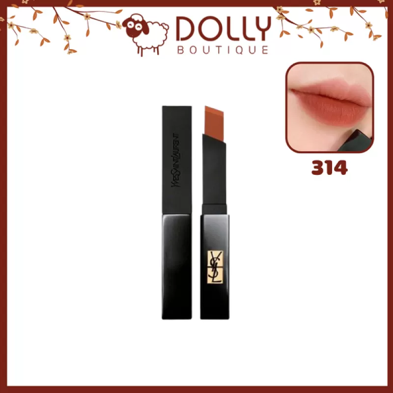 Son Thỏi Lì YSL The Slim Velvet Radical Matte Lipstick #314 Limitless Cinnabar ( Màu Đỏ Nâu Đất )