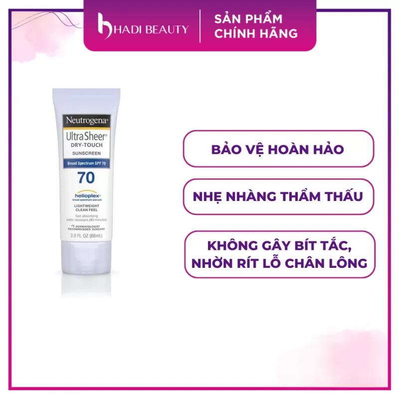 Kem Chống Nắng Neutrogena Ultra Sheer Dry-Touch Sunscreen SPF70