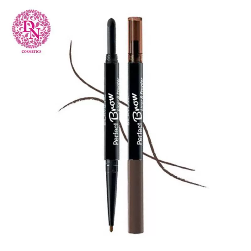 Chì Mày Định Hình 2 Đầu Silky Girl Perfect Brow Liner & Powder 01 Natural Brown