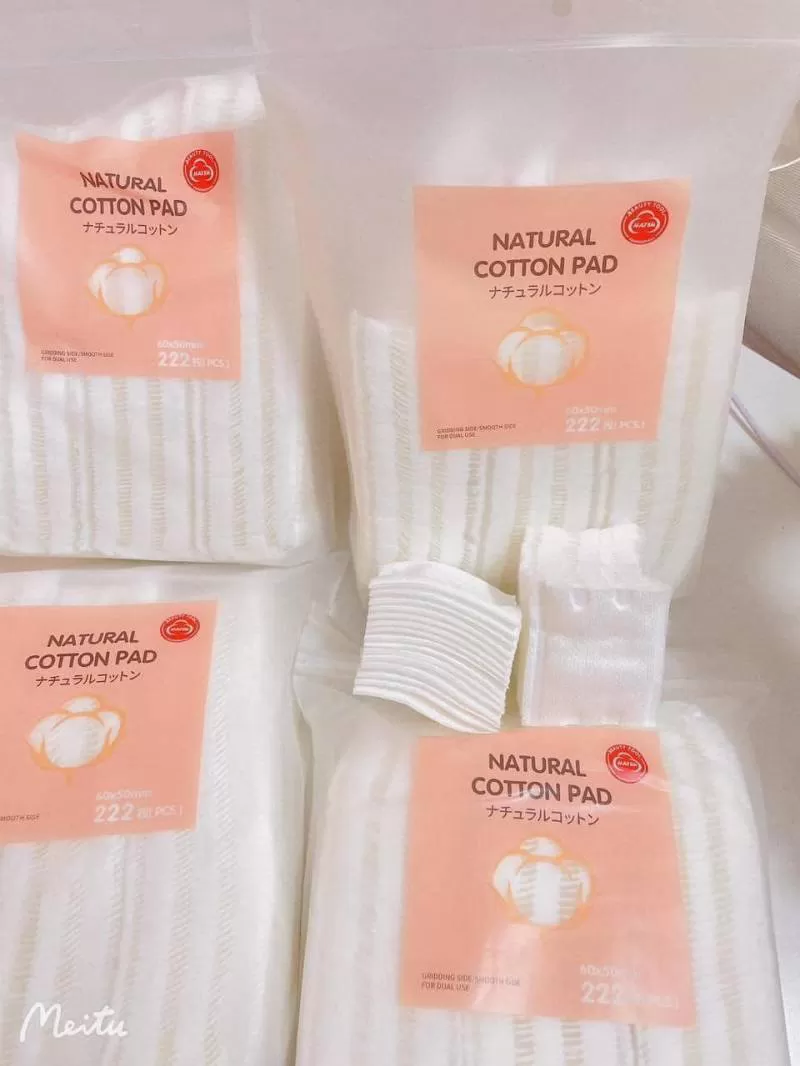 BÔNG TẨY TRANG #NATURAL #COTTON #PADS - 222 MIẾNG