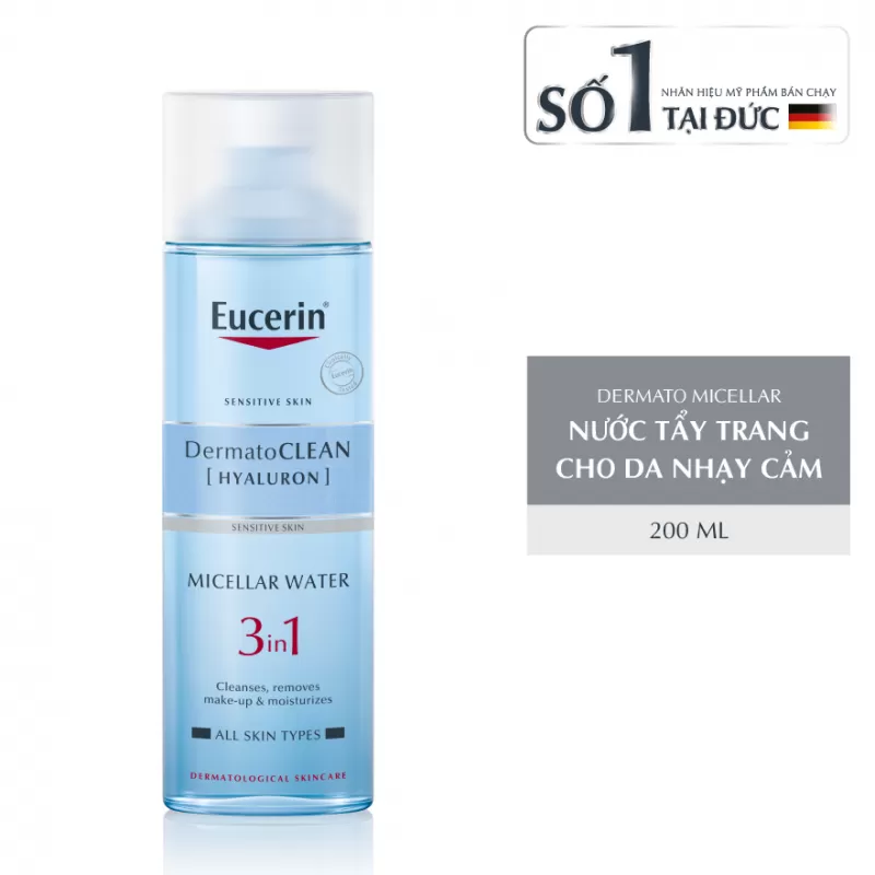 Tẩy trang Eucerin DermatoClean Hyaluron Sensitive Skin