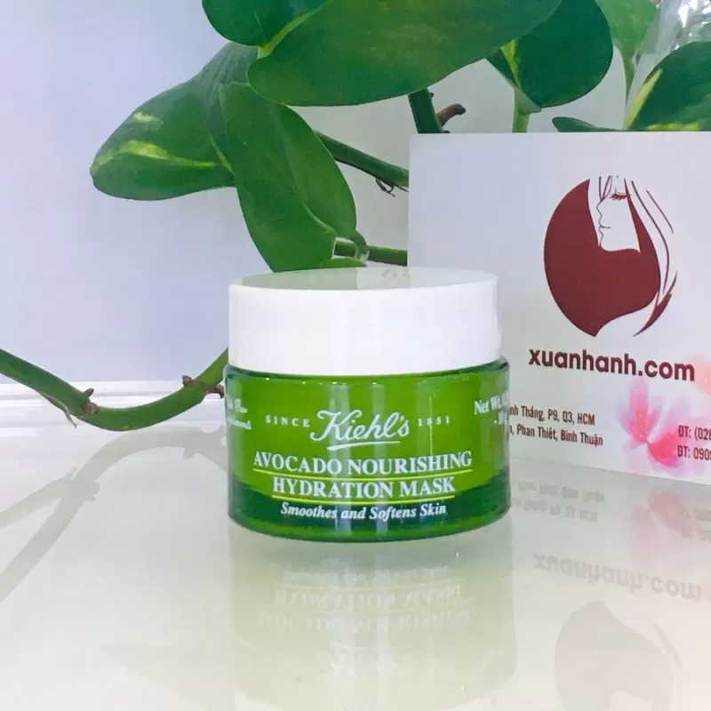 Mặt nạ Kiehl's Avocado Nourishing Hydration cung cấp độ ẩm, căng mọng, sáng mịn da