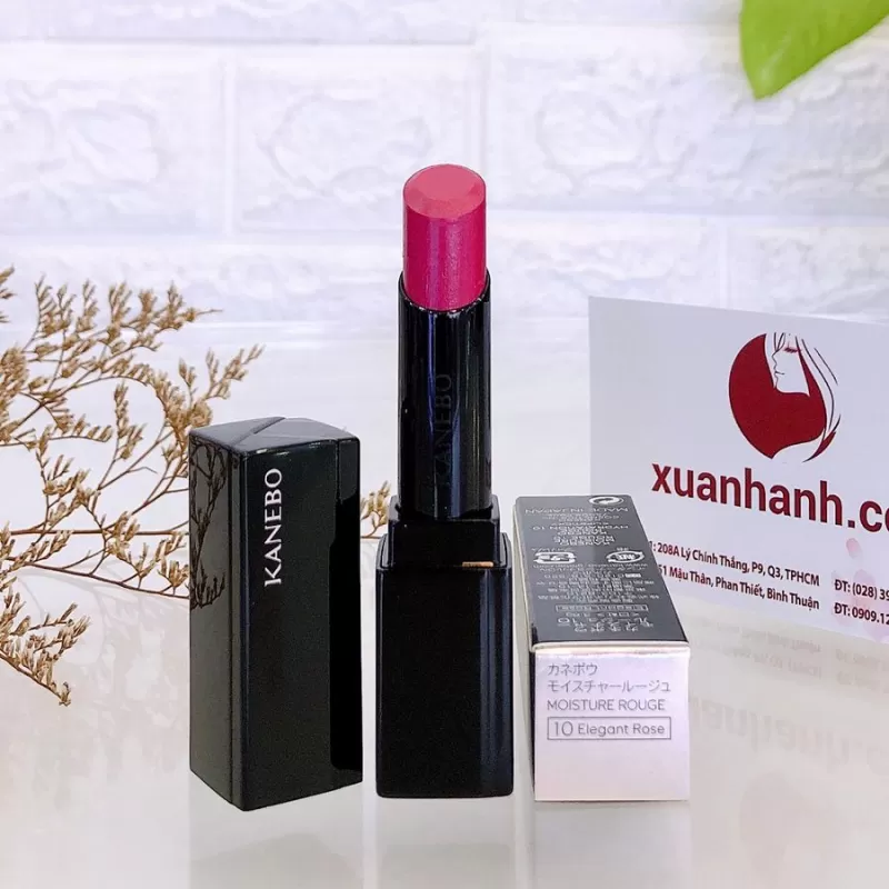 Son Kanebo GKC Moisture Rouge giàu dưỡng, #10 Elegant Rose - Hồng hoa tươi trẻ