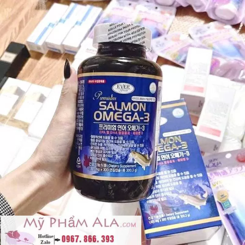 VIÊN UỐNG OMEGA 3 TINH DẦU CÁ HỒI 1001MG XANH