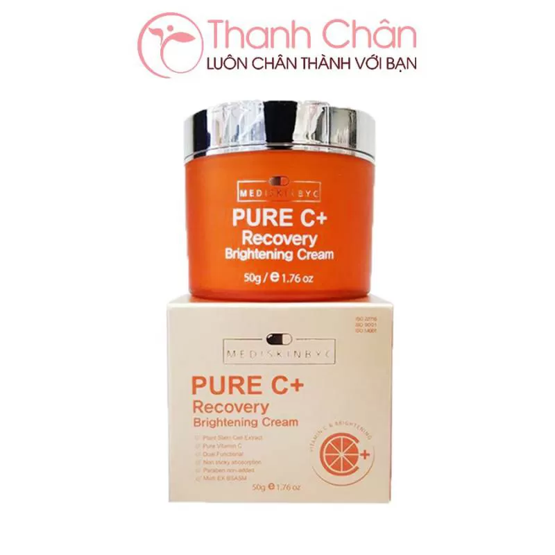 Kem dưỡng trắng da MediskinByC Pure C+ Recovery Brightening Cream (mẫu mới)