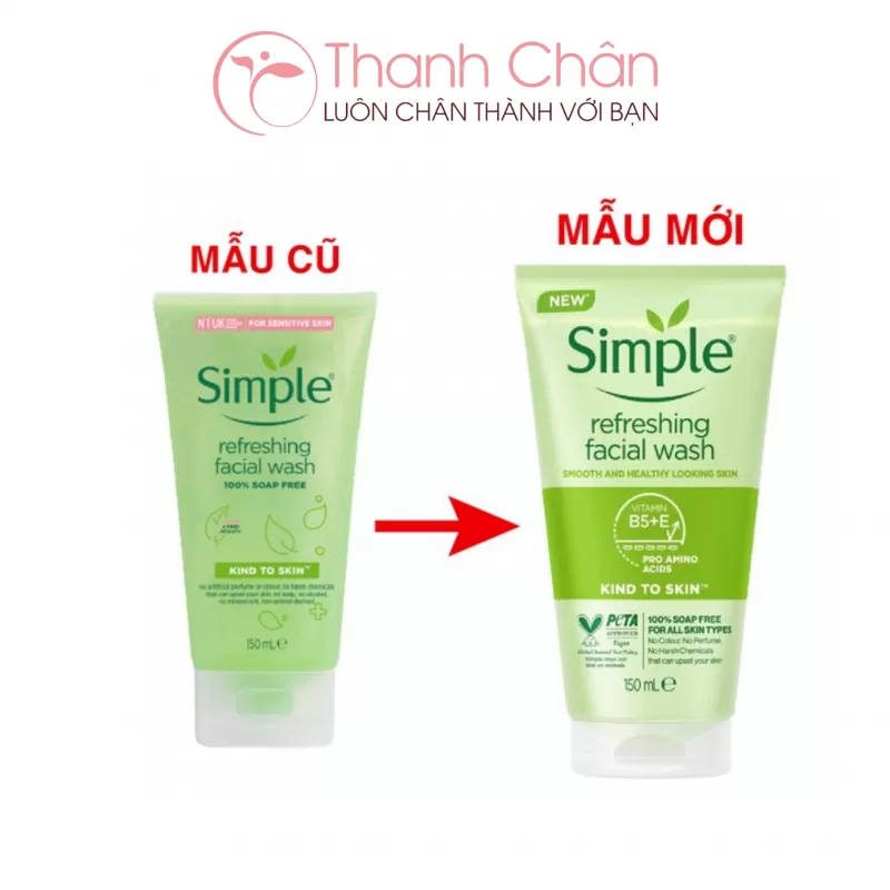 Sữa Rửa Mặt Simple Kind To Skin Refreshing Facial Wash