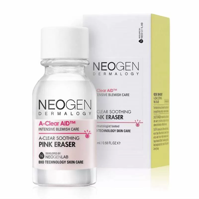 Dung dịch chấm mụn, giảm sưng viêm cấp tốc Neogen Dermalogy A-Clear Soothing Pink Eraser