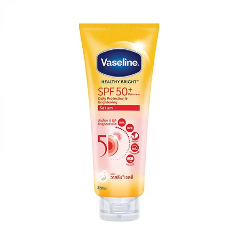 Sữa dưỡng thể giúp dưỡng trắng chống nắng mạnh mẽ Vaseline Sun + Pollution Protection 50X SPF50+ PA++++