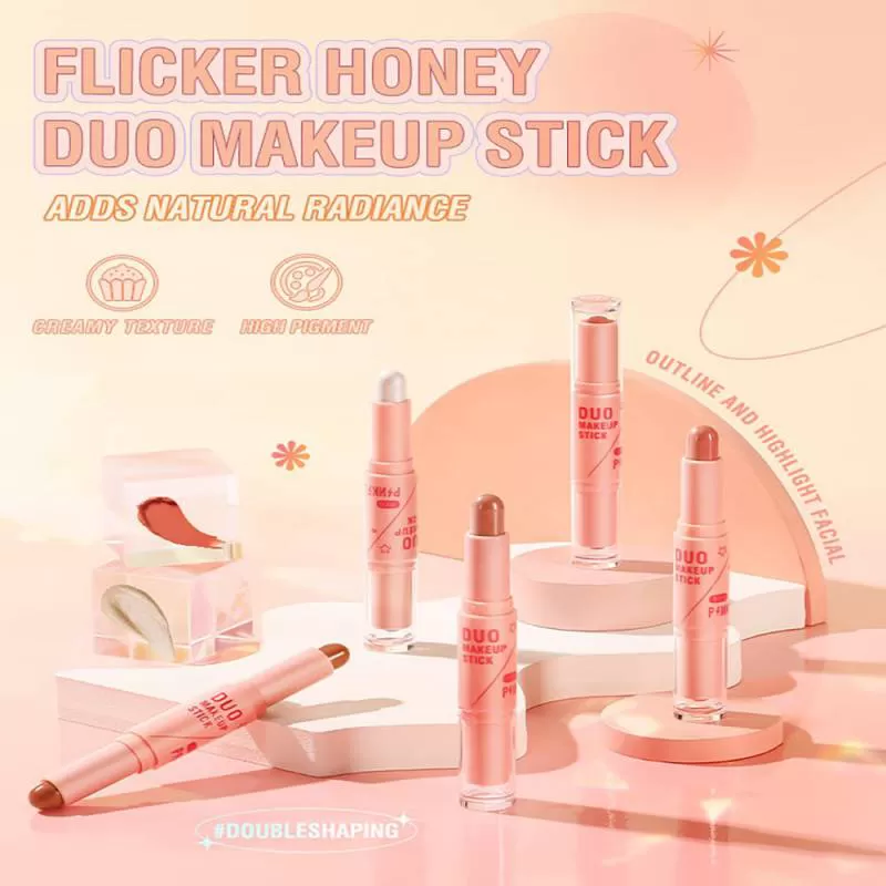 Thỏi kem bắt sáng và má hồng Pinkflash Duo Makeup Stick 2 trong 1 trang điểm dễ dàng tiện lợi 30g