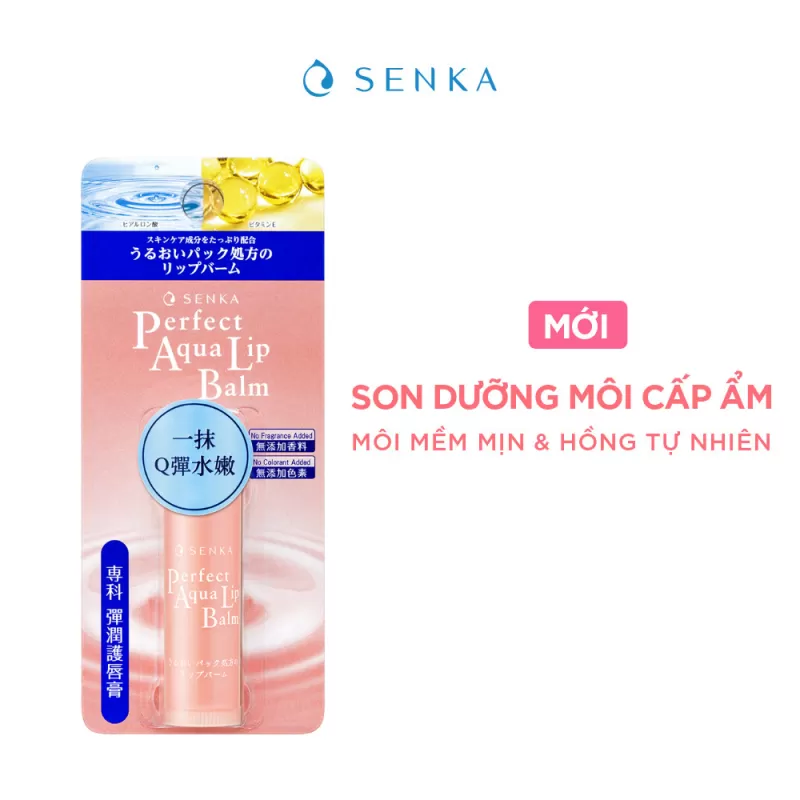 Son dưỡng môi cấp ẩm Senka Perfect Aqua Lip Balm 4.5g