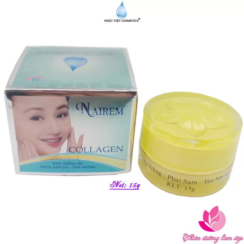 Kem siêu trắng, Phai Sạm, Tàn nhang Collagen NAIREM - 15g