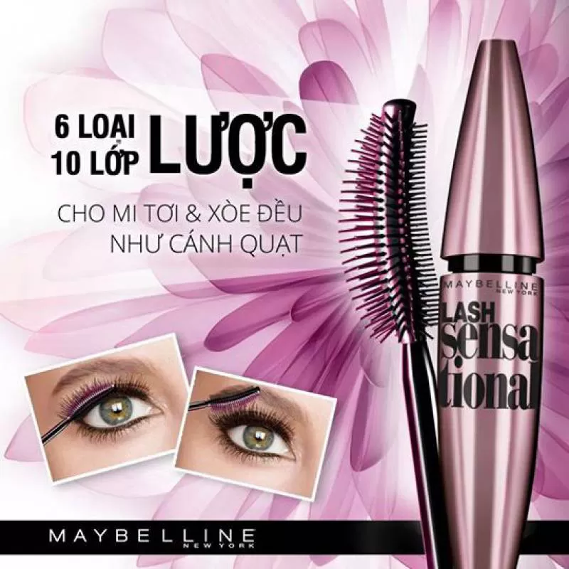 Mascara MAYBELLINE Lash Sensational Waterproof - Mỹ phẩm Thanh Hằng