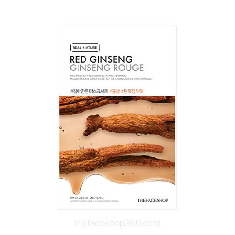 Mặt nạ Hồng Sâm Real Nature Red Ginseng The Face Shop ⋆ MyphamTheFaceShop.com