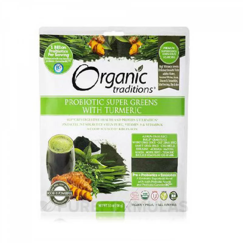 Bột lợi khuẩn siêu thực phẩm xanh hữu cơ Organic Traditions (100g)