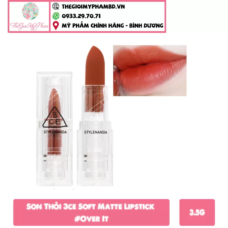 3CE - Soft Matte Lipstick #Over It