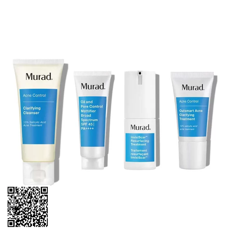 Bộ Sản Phẩm Trị Mụn Murad Direct 30-Day InvisiScar Acne Kit Skin Care Kit Mỹ