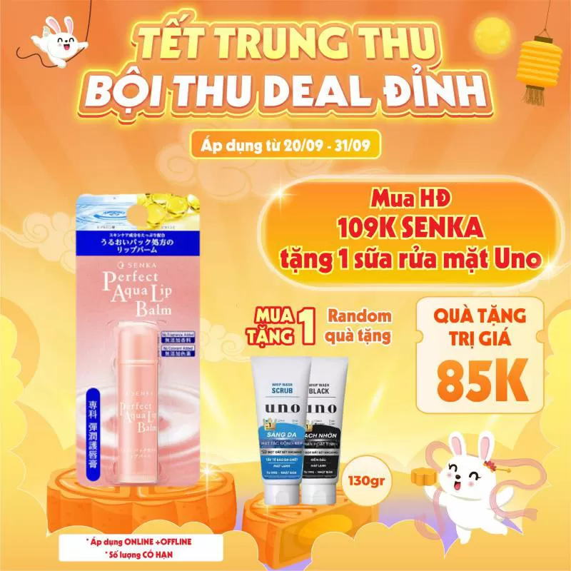 [HĐ SENKA 109K TẶNG SRM UNO 130G] Son Dưỡng Cấp Ẩm Senka Perfect Aqua Lip Balm