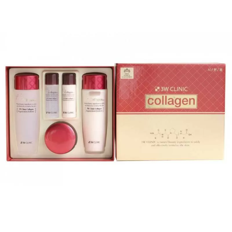 Bộ Dưỡng Da 5 Món Dưỡng Trắng Da 3W Clinic Collagen Skin Care Set