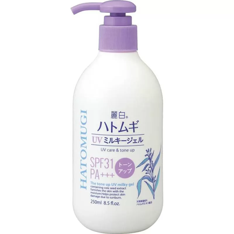 Sữa Dưỡng Thể Dưỡng Ẩm Nâng Tông Hatomugi UV Care & Moisturizing SPF 31 PA+++ The Tone Up UV Milky Gel